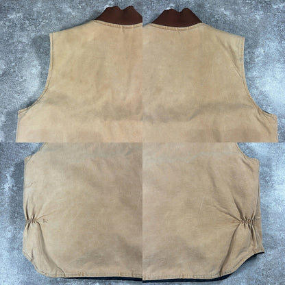 L XL 90s Carhartt Cotton Duck Vest Brown Size L