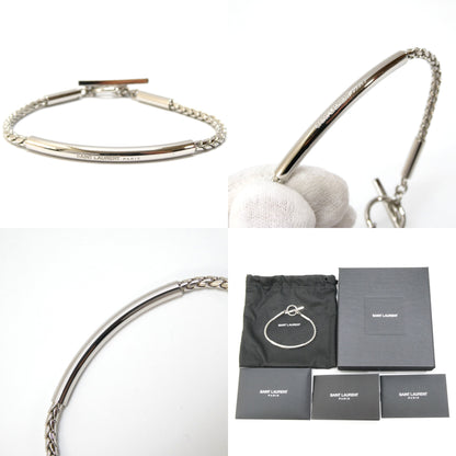 SAINT LAURENT Multi Tubes Bracelet Silver Size ONE SIZE