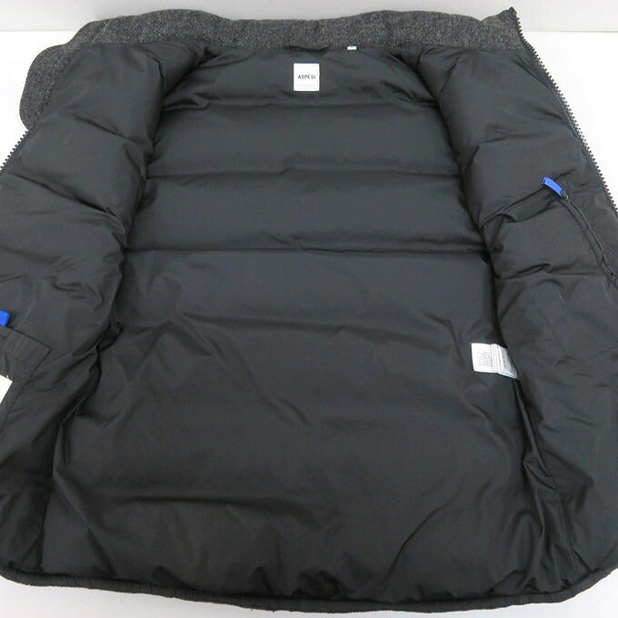 ASPESI Wool Down Vest Charcoal Gray Size L