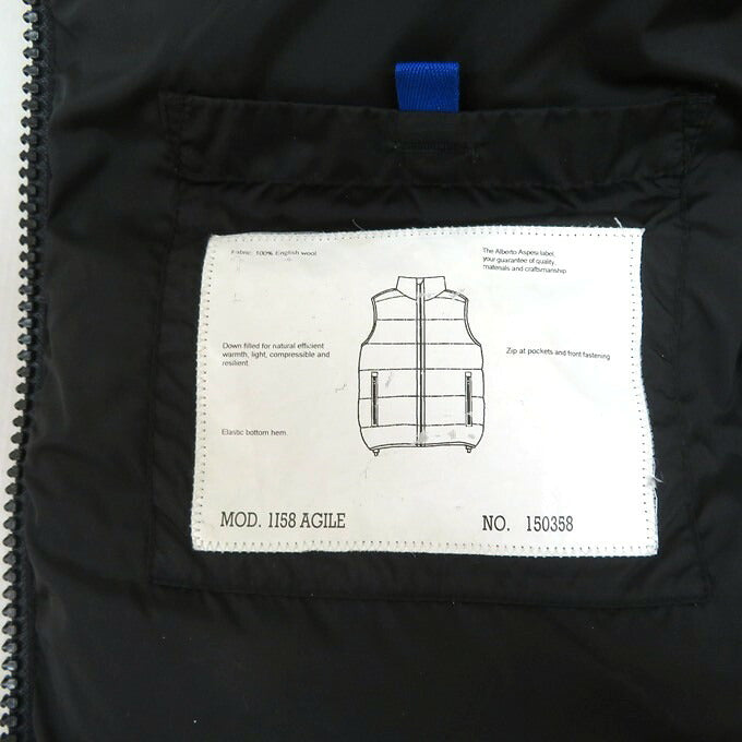 ASPESI Wool Down Vest Charcoal Gray Size L