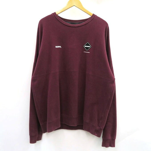 F.C.R.B Star Applique Team Crewneck Sweatshirt Red Size XL