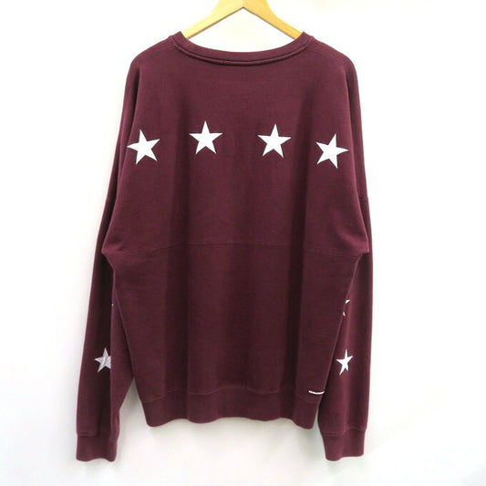 F.C.R.B Star Applique Team Crewneck Sweatshirt Red Size XL