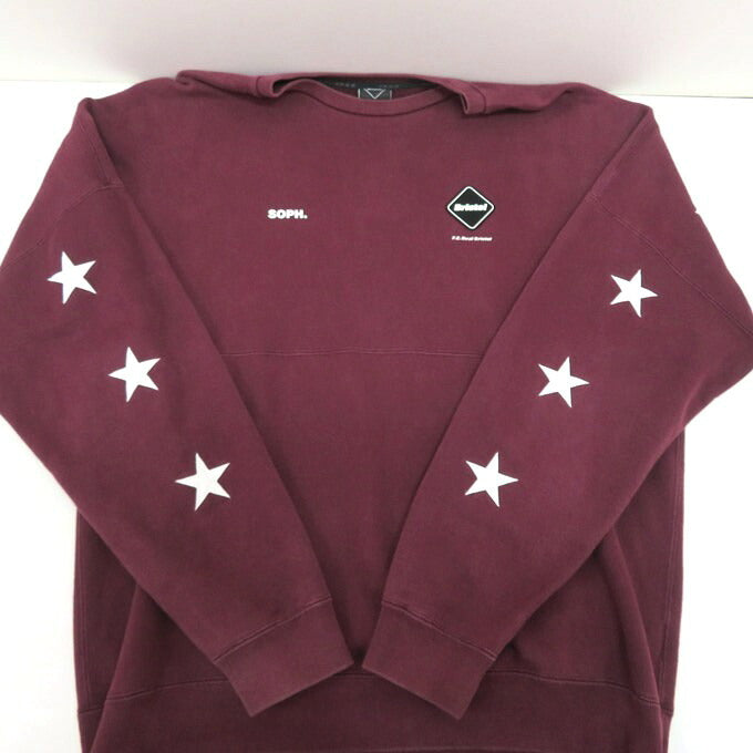 F.C.R.B Star Applique Team Crewneck Sweatshirt Red Size XL