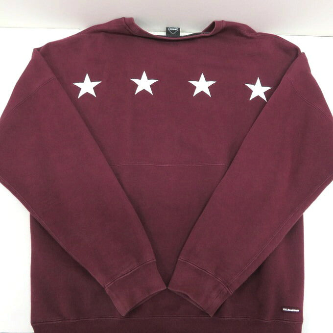 F.C.R.B Star Applique Team Crewneck Sweatshirt Red Size XL