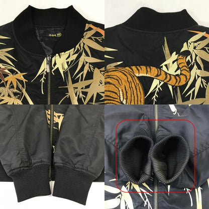 Karakuri-Damashii Tiger Embroidered Jacket Black Size XL