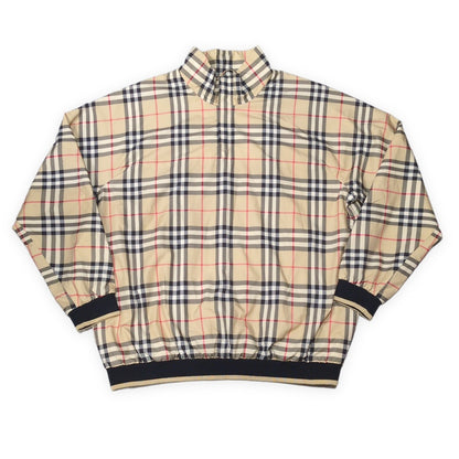 Burberry Nova Check Half-Zip Pullover Jacket Size M
