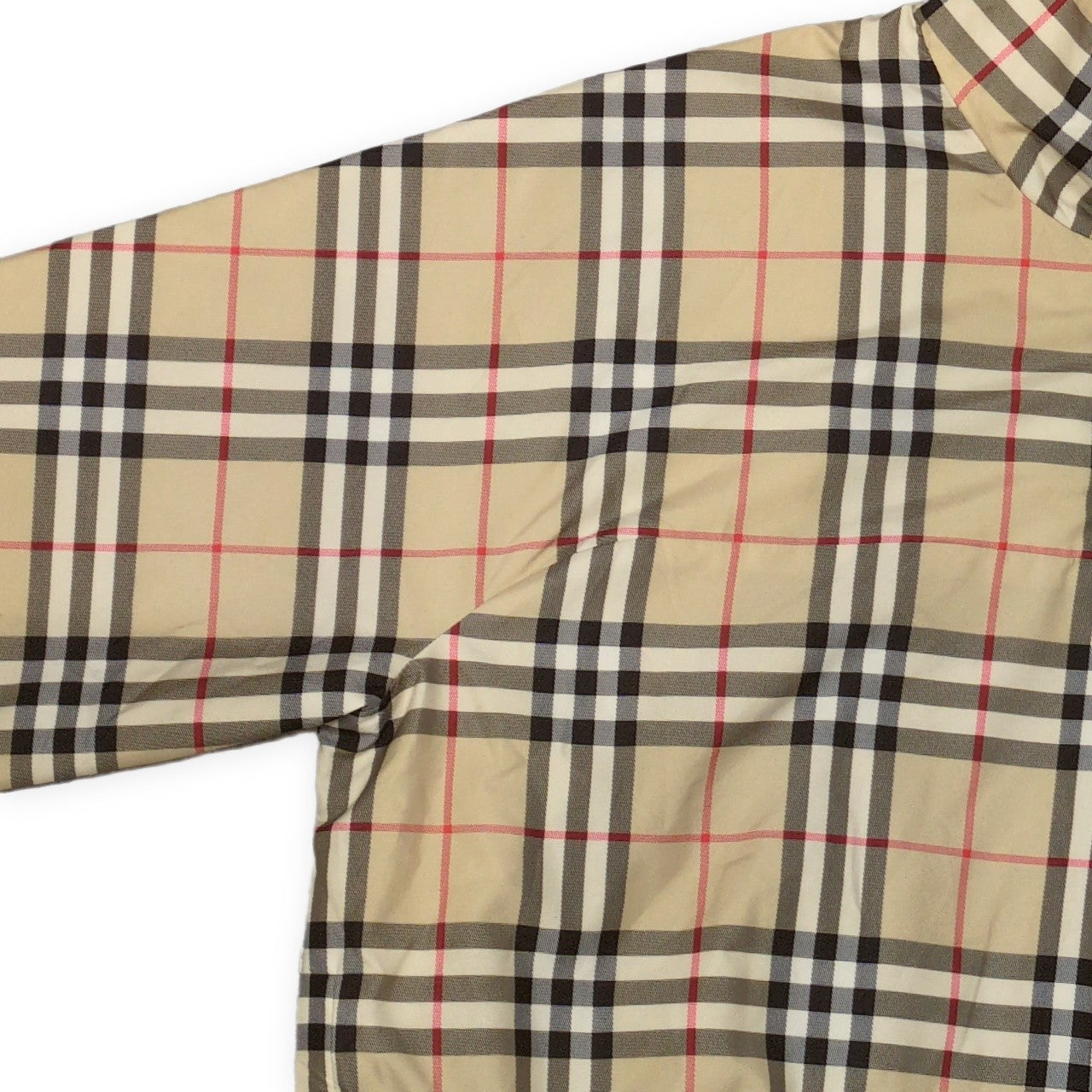 Burberry Nova Check Half-Zip Pullover Jacket Size M