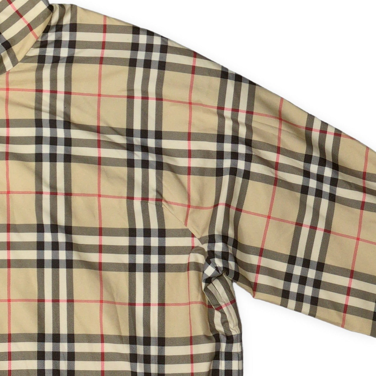 Burberry Nova Check Half-Zip Pullover Jacket Size M