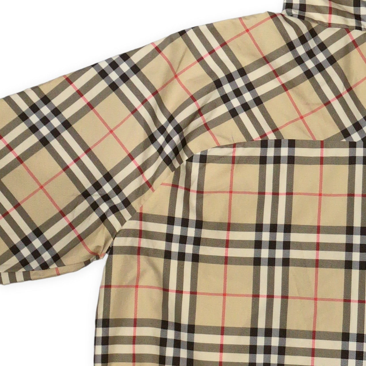 Burberry Nova Check Half-Zip Pullover Jacket Size M