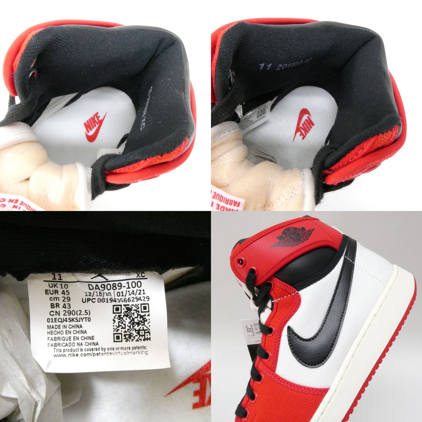 NIKE AIR JORDAN 1 KO High Chicago Red White Black Sneakers