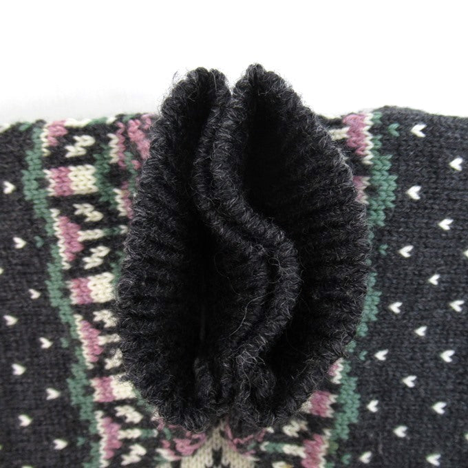 DALE OF NORWAY 80s Birdseye Nordic Knit Sweater Black Size L
