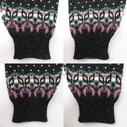 DALE OF NORWAY 80s Birdseye Nordic Knit Sweater Black Size L