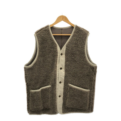 CONFECT 24AW Wool Cotton Hemp Pile Vest Beige Size 4