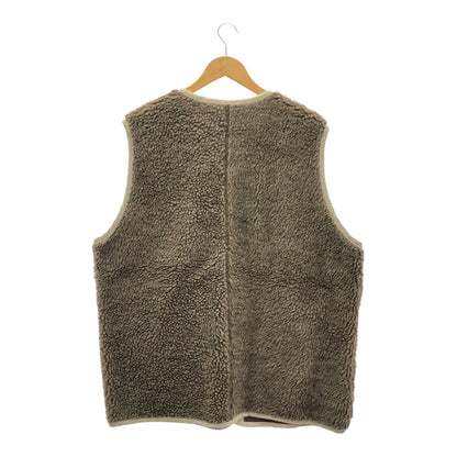 CONFECT 24AW Wool Cotton Hemp Pile Vest Beige Size 4
