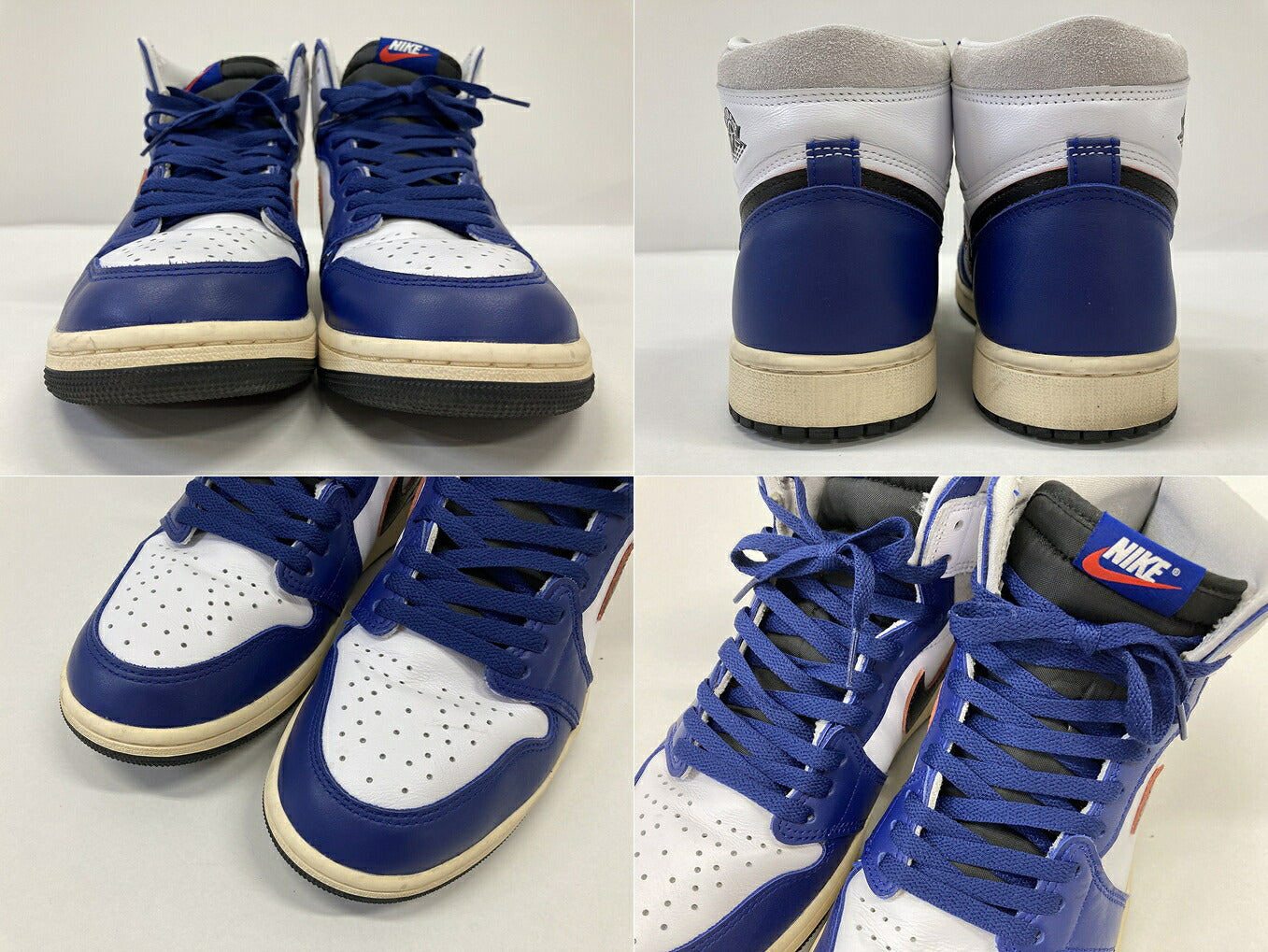 NIKE Air Jordan 1 High OG Blue White Sneakers Size 28cm