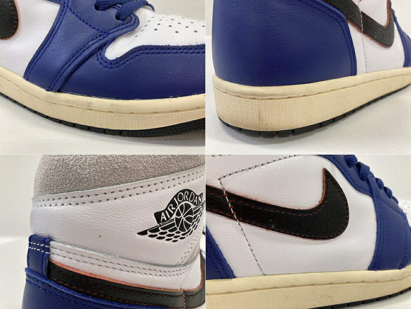 NIKE Air Jordan 1 High OG Blue White Sneakers Size 28cm