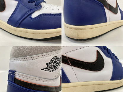 NIKE Air Jordan 1 High OG Blue White Sneakers Size 28cm