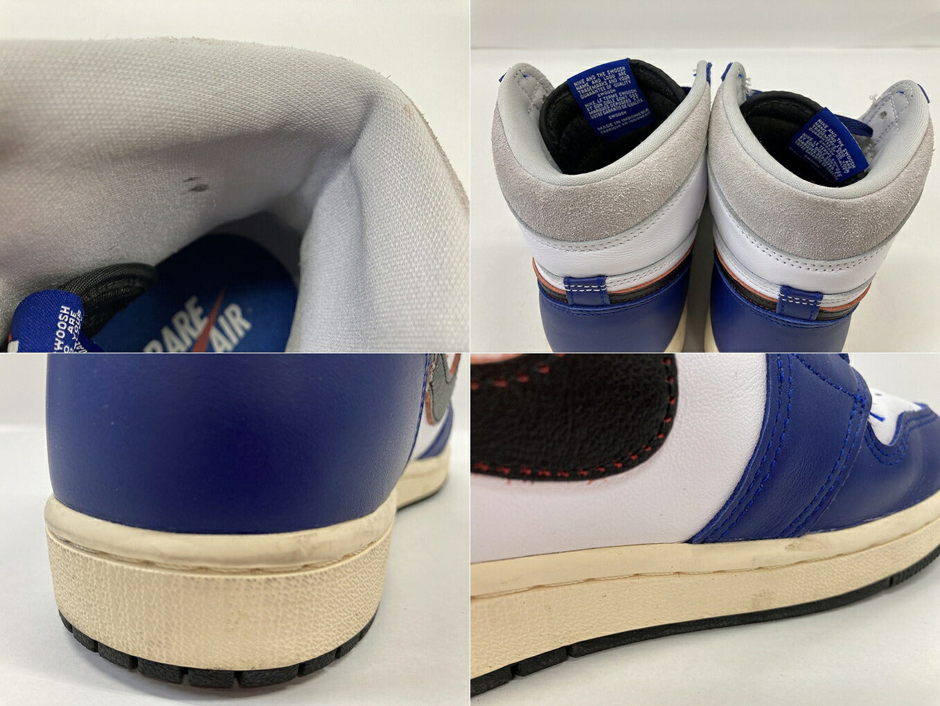 NIKE Air Jordan 1 High OG Blue White Sneakers Size 28cm