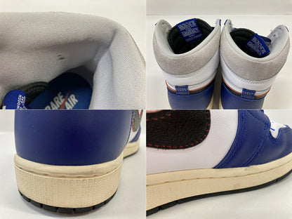 NIKE Air Jordan 1 High OG Blue White Sneakers Size 28cm