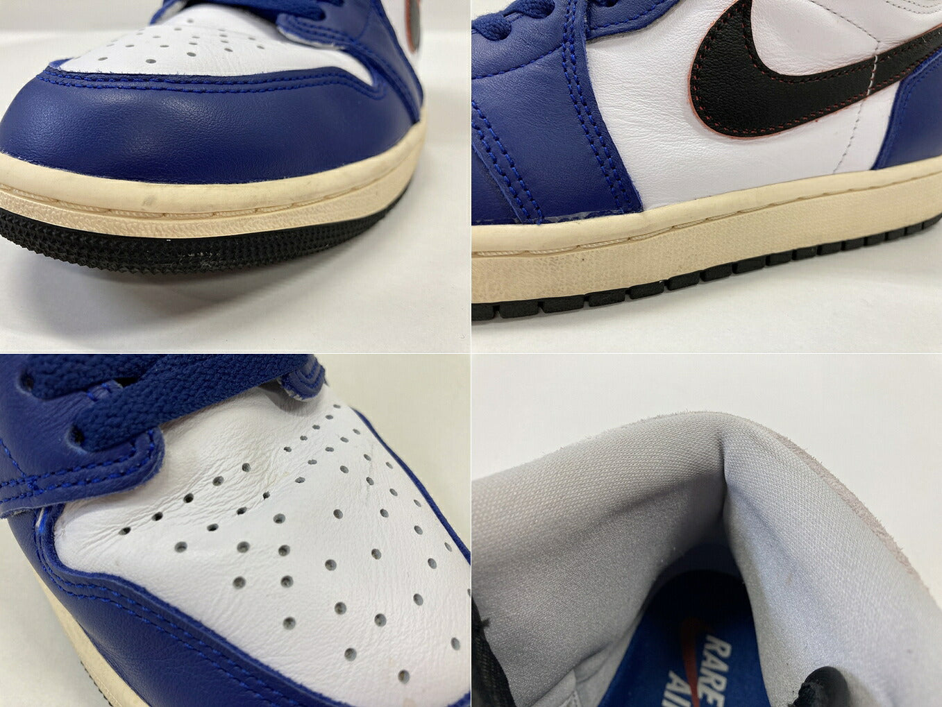NIKE Air Jordan 1 High OG Blue White Sneakers Size 28cm