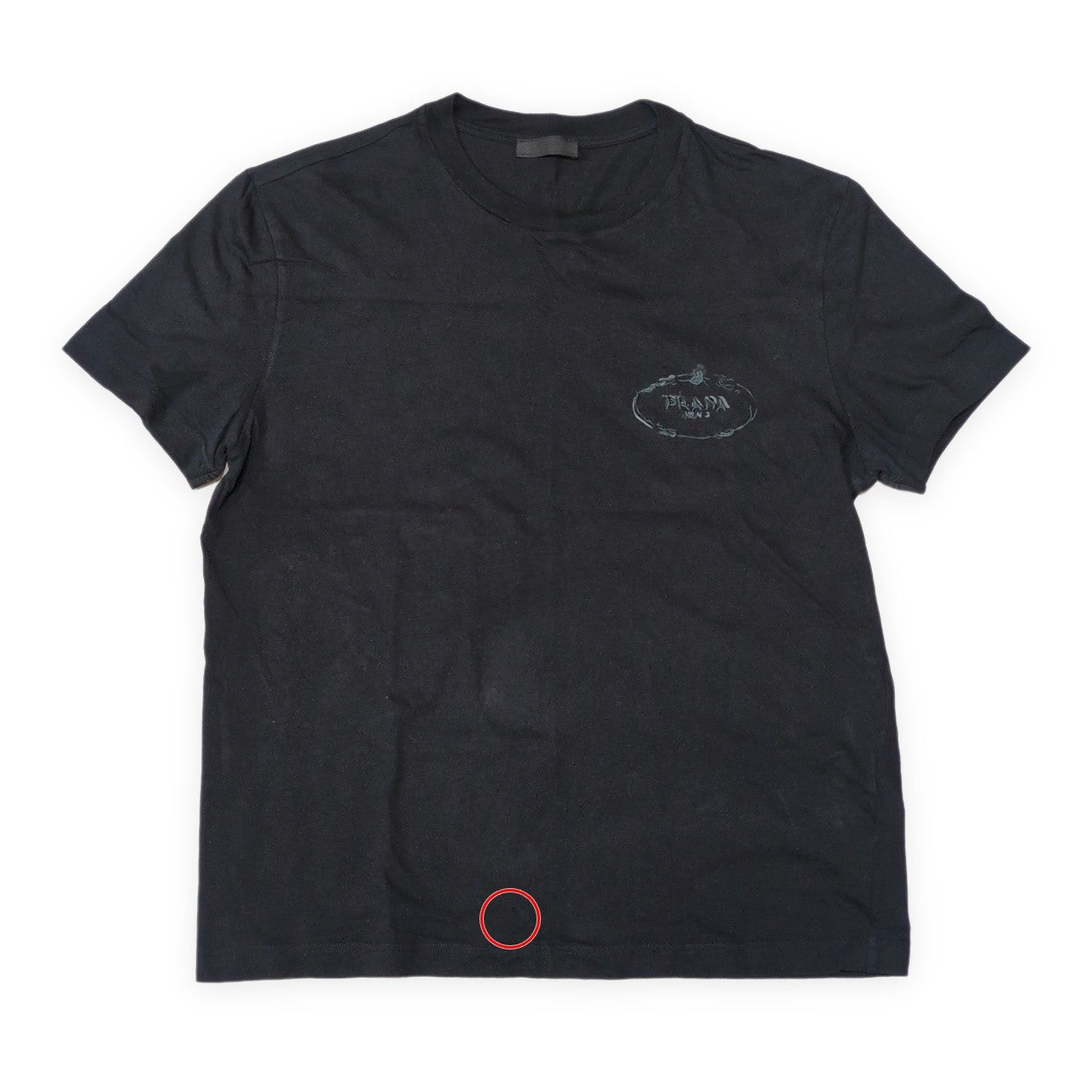 Prada 21SS Black Logo Embroidered Short Sleeve Size XXL
