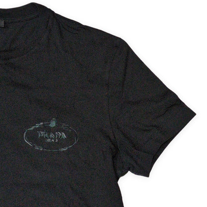 Prada 21SS Black Logo Embroidered Short Sleeve Size XXL
