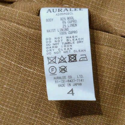 Auralee 20SS WOOL CUPRA LINEN SLACKS Size 4