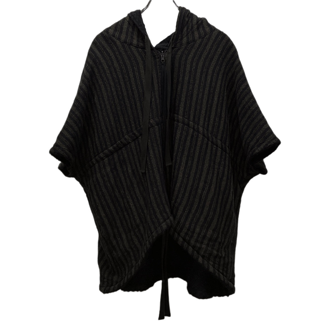 A.F Artefact Wool Mohair Reversible Stripe Zip Hoodie Jacket Size 3