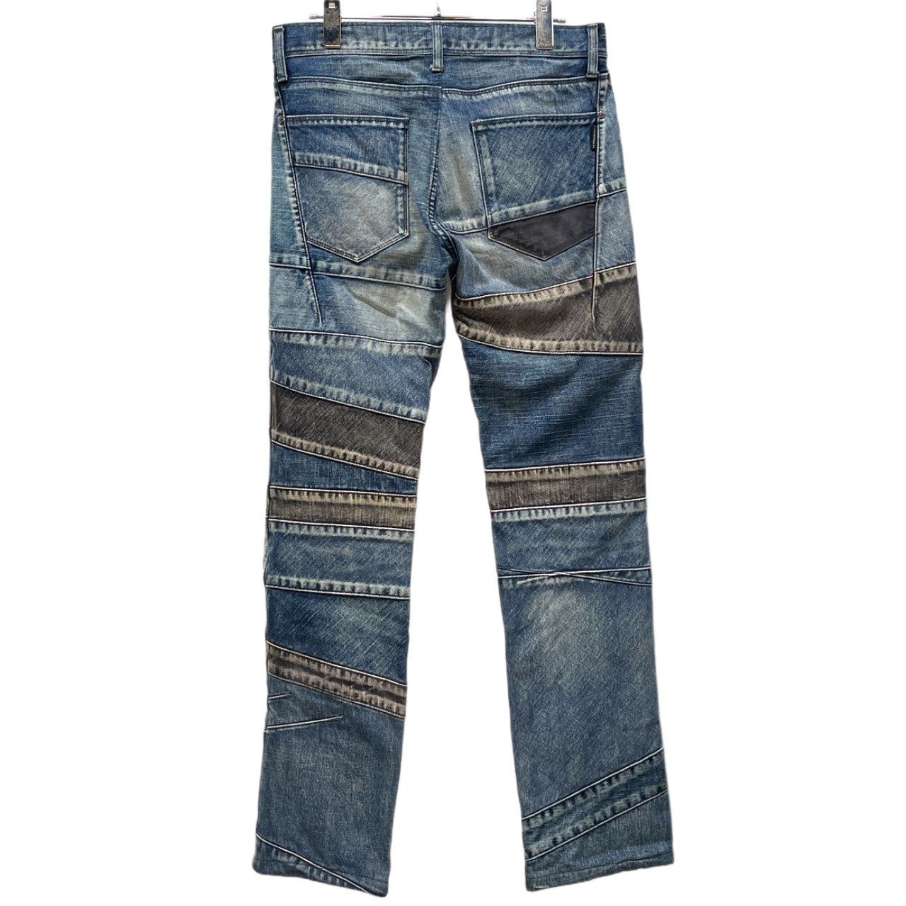BLACK BARRET by Neil Barrett Patchwork Denim Jeans Size 2