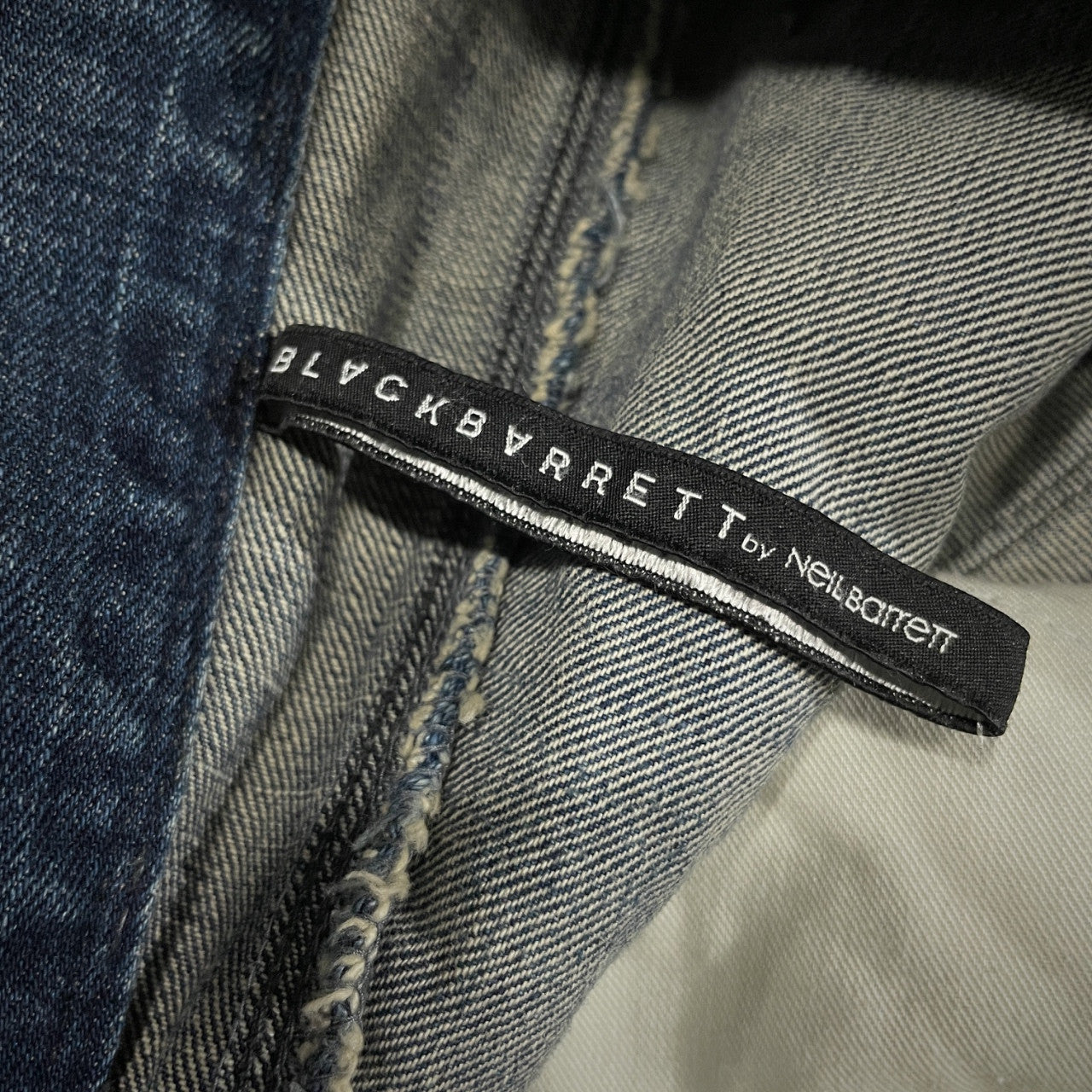 BLACK BARRET by Neil Barrett Patchwork Denim Jeans Size 2