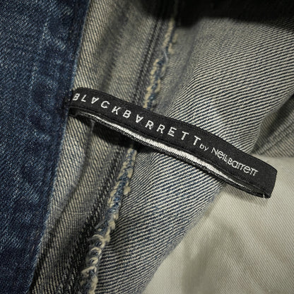 BLACK BARRET by Neil Barrett Patchwork Denim Jeans Size 2