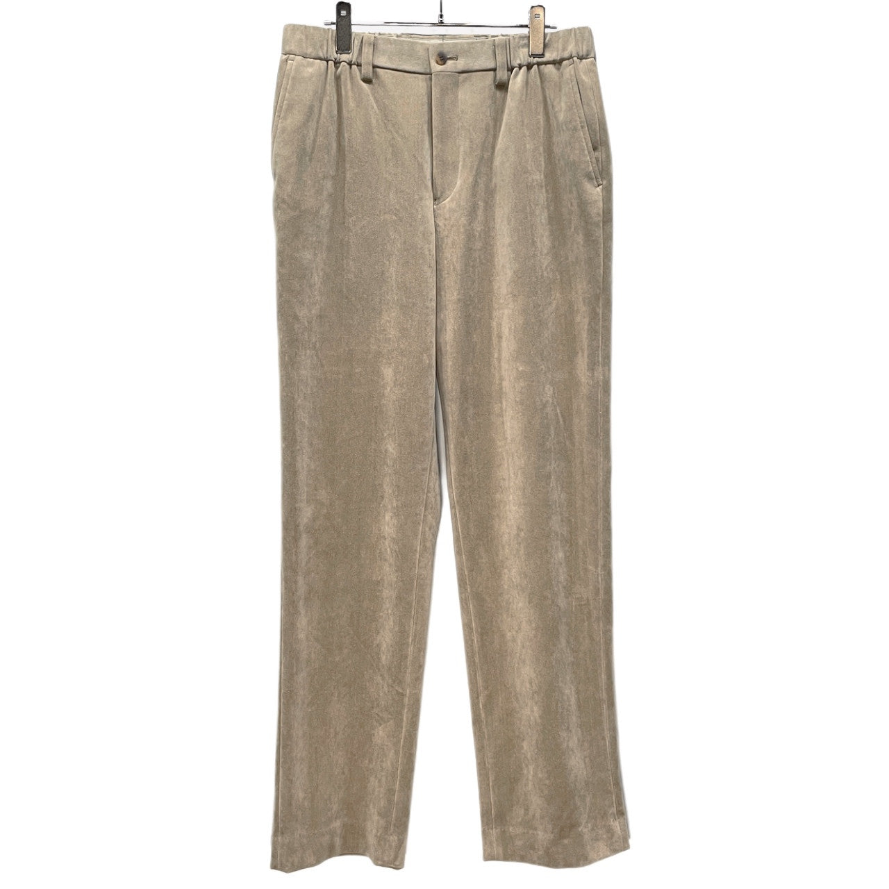 Issey Miyake 18AW Beige Shirred Velour Tapered Pants Size 3