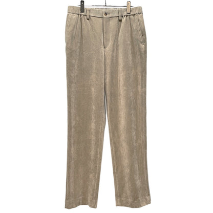 Issey Miyake 18AW Beige Shirred Velour Tapered Pants Size 3