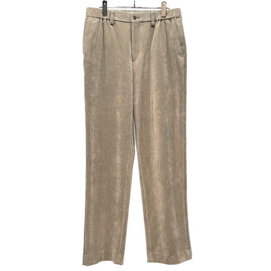 Issey Miyake 18AW Beige Shirred Velour Tapered Pants Size 3