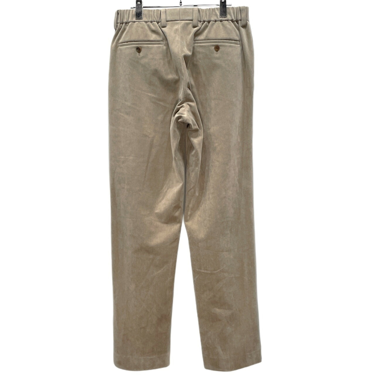 Issey Miyake 18AW Beige Shirred Velour Tapered Pants Size 3