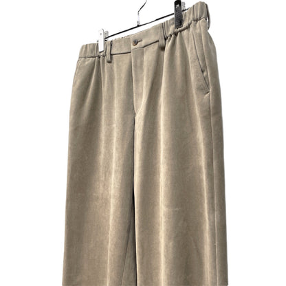 Issey Miyake 18AW Beige Shirred Velour Tapered Pants Size 3