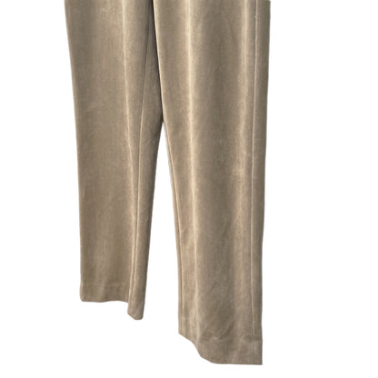 Issey Miyake 18AW Beige Shirred Velour Tapered Pants Size 3