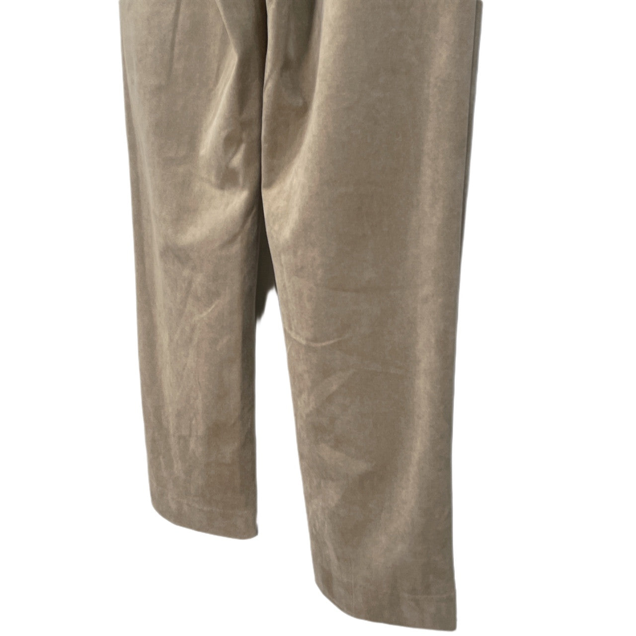 Issey Miyake 18AW Beige Shirred Velour Tapered Pants Size 3