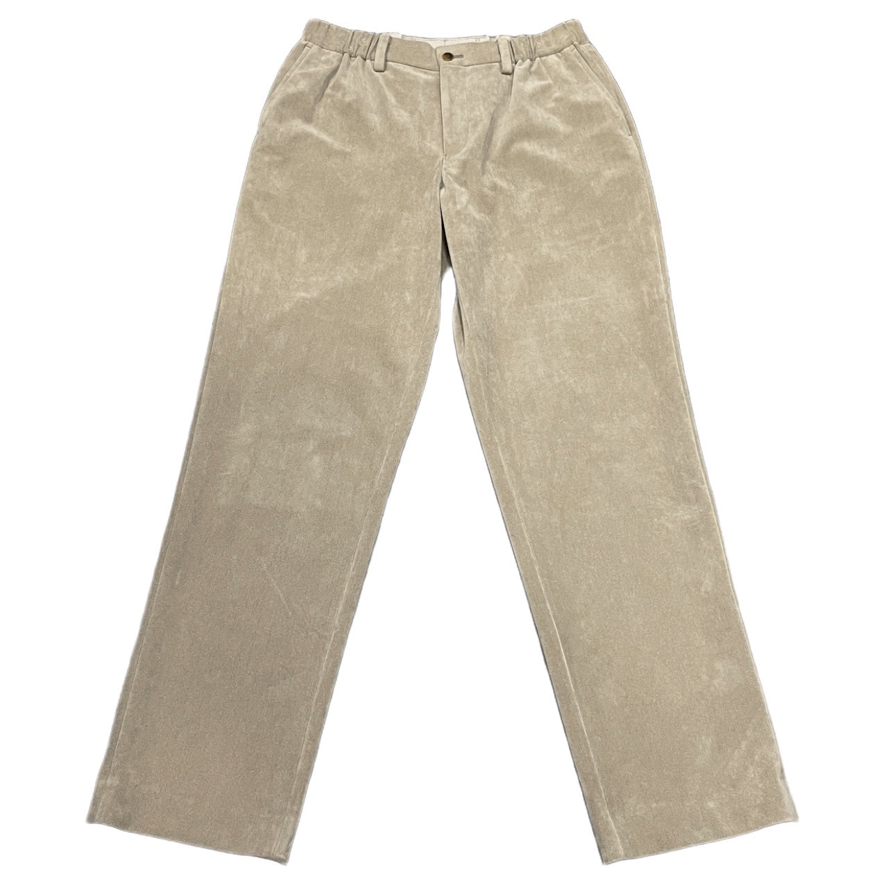 Issey Miyake 18AW Beige Shirred Velour Tapered Pants Size 3