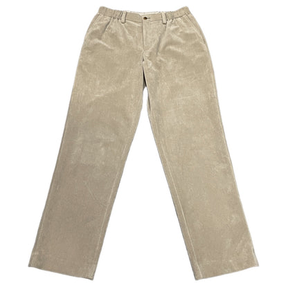 Issey Miyake 18AW Beige Shirred Velour Tapered Pants Size 3