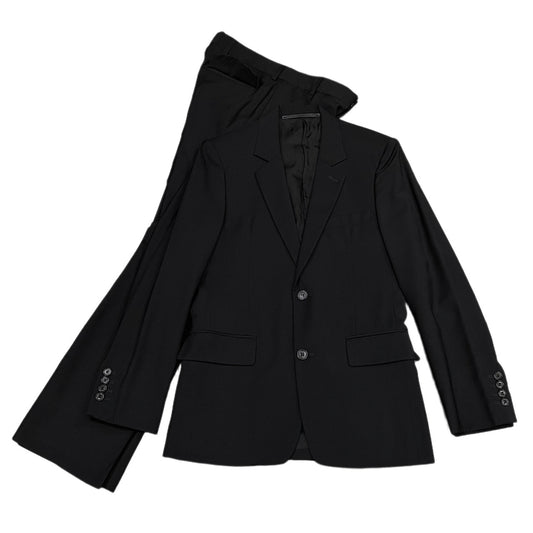 KRIS VAN ASSCHE Archive Wool Tropical 2B Suit Black Size 44