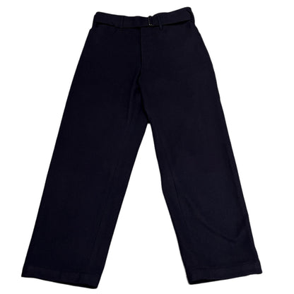 Comoli 16AW Melton Wool Nylon Belted Pants Navy Size 1