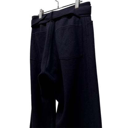 Comoli 16AW Melton Wool Nylon Belted Pants Navy Size 1