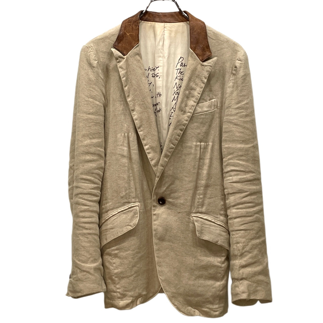ISAMU KATAYAMA BACKLASH Linen/Cotton 1B Dye Blazer Size M