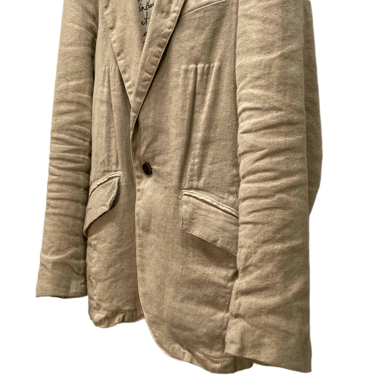 ISAMU KATAYAMA BACKLASH Linen/Cotton 1B Dye Blazer Size M