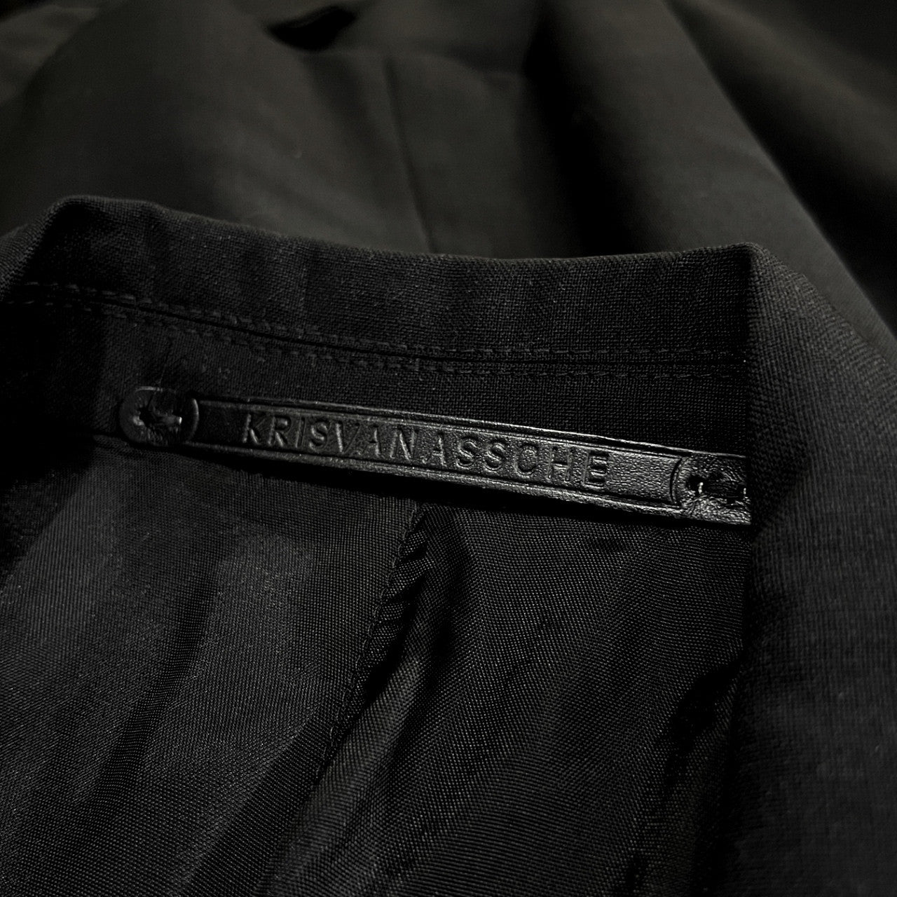 KRIS VAN ASSCHE Archive Wool Tropical 2B Suit Black Size 44