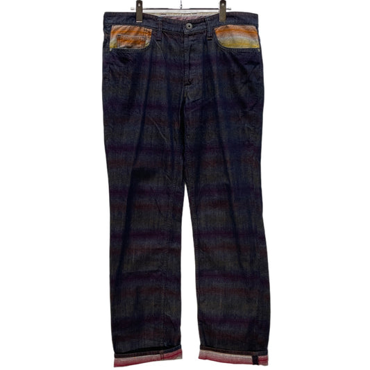 Issey Miyake 13AW Jacquard 5-Pocket Denim Jeans Blue Size 4