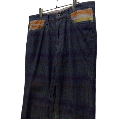 Issey Miyake 13AW Jacquard 5-Pocket Denim Jeans Blue Size 4
