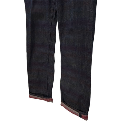 Issey Miyake 13AW Jacquard 5-Pocket Denim Jeans Blue Size 4