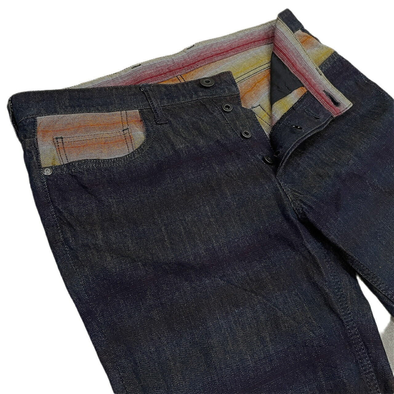 Issey Miyake 13AW Jacquard 5-Pocket Denim Jeans Blue Size 4